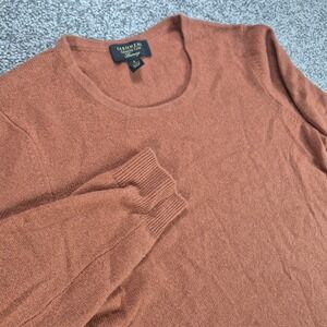 Charter Club Luxury 100% Cashmere Sweater Women's Small Burnt Orange Crew Neck